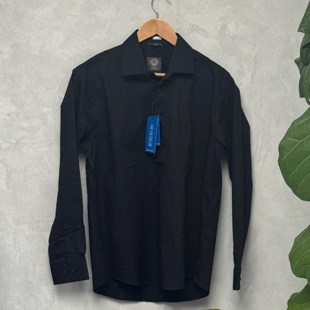 Vince Camuto Slim Fit Cotton Stretch Long Sleeve Dress Shirt for Men